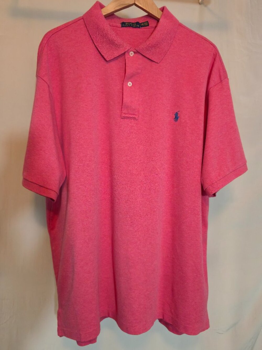 Polo Ralph Lauren Pink Polo Short-Sleeve Shirt 100% Cotton 2XB Big & Tall